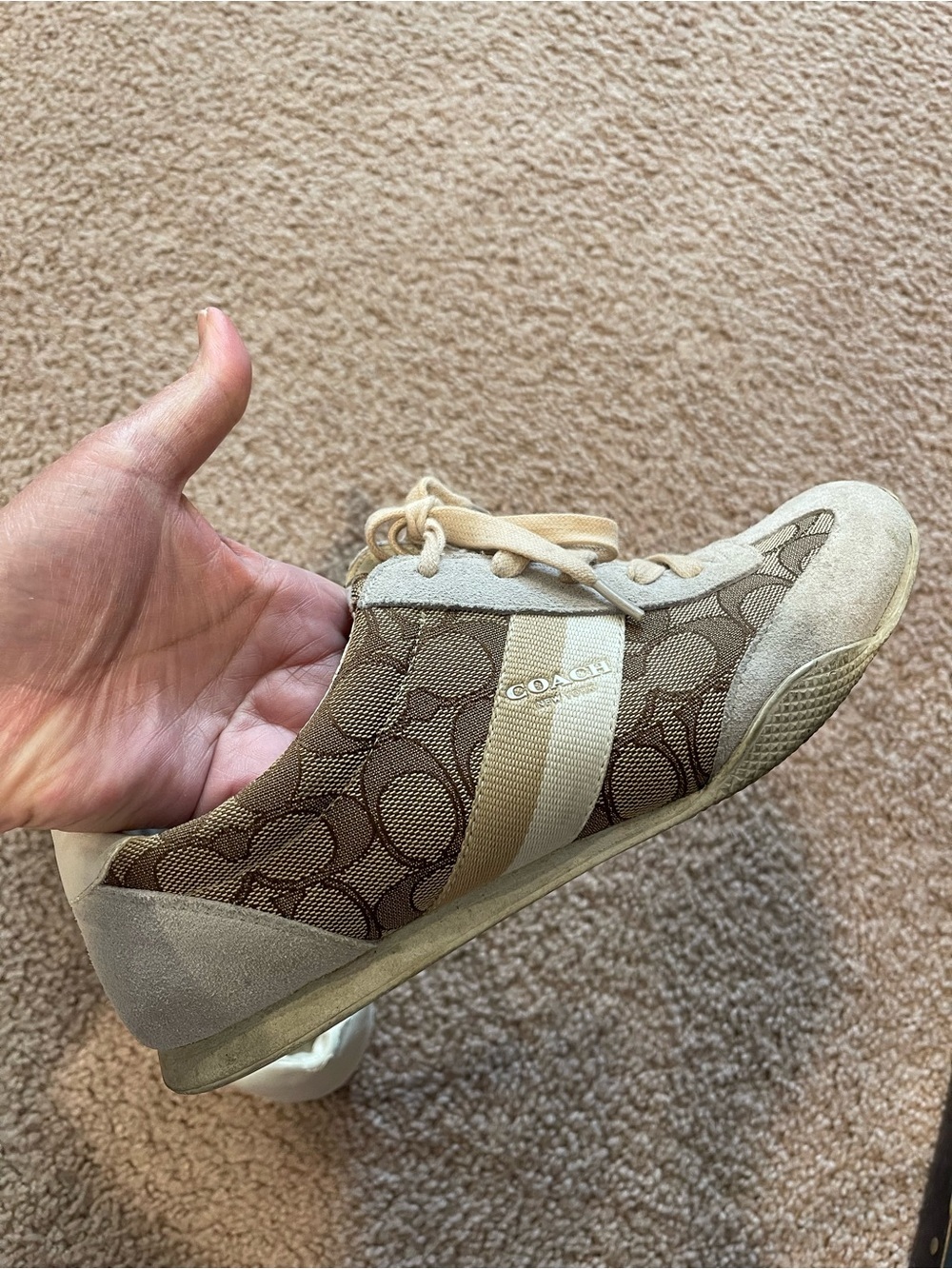COACH New York Classic Monogram Women's Vintage Sneakers Size 8